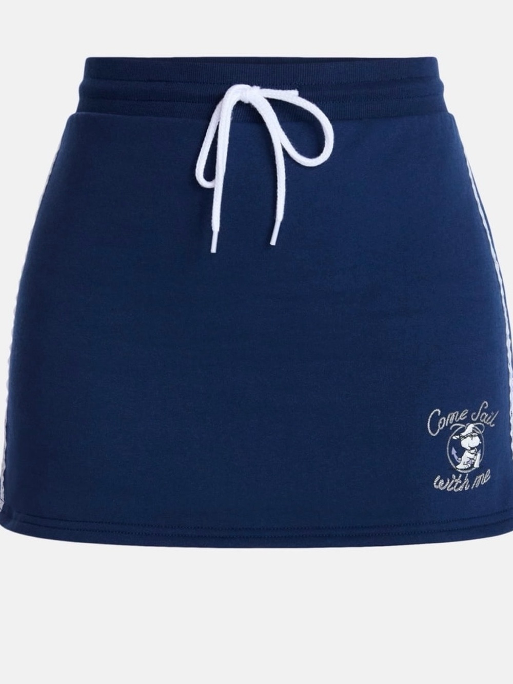 Peanuts Snoopy Skort Navy Embroidered Logo Tennis Pickleball Womens Lrg NWT